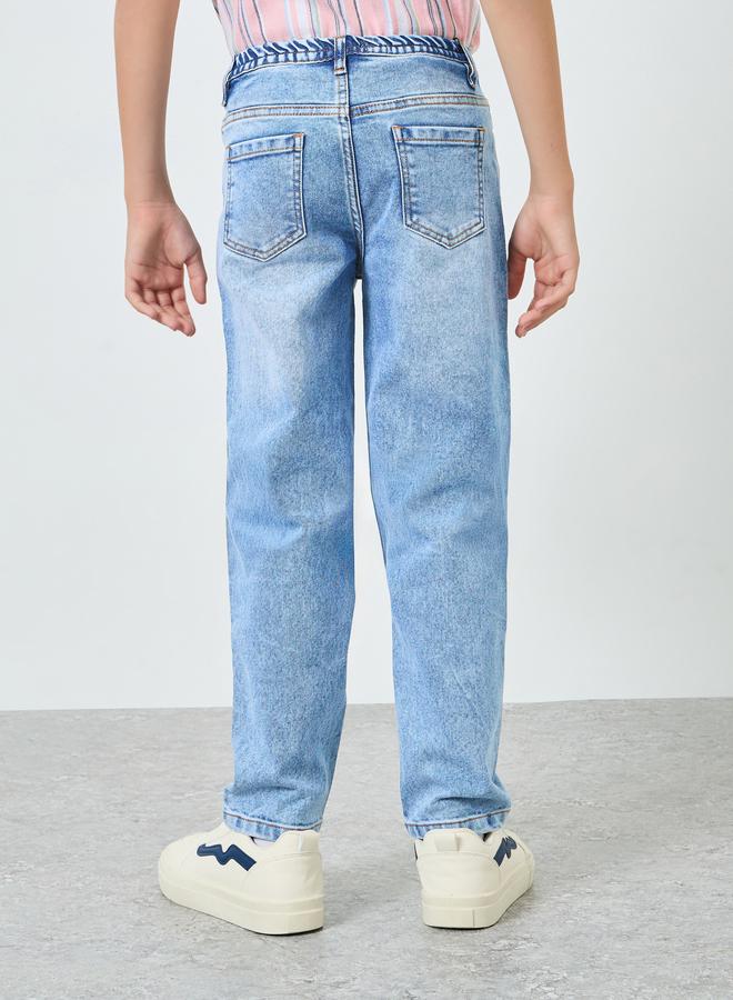 ستايلي بنطال جينز أزرق فاتح بغسيل حمضي - Image 3